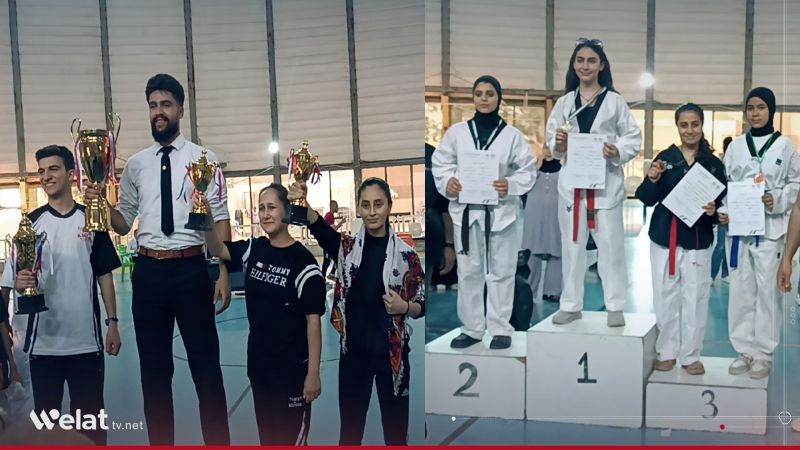 Şam.. Kürt okulları Suriye Taekwondo Şampiyonası'nda 19 madalya kazandı