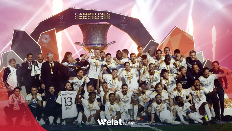 Real Madrid bo cara 13an dibe palewanê Supercopa de España