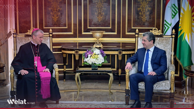 Prime Minister of the Kurdistan Region Receives the New Vatican Ambassador to Iraq