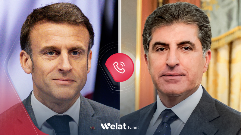 Nêçîrvan Barzanî û Macron pêşhateyên şer û bandora wan li deverê gotûbêj kirin