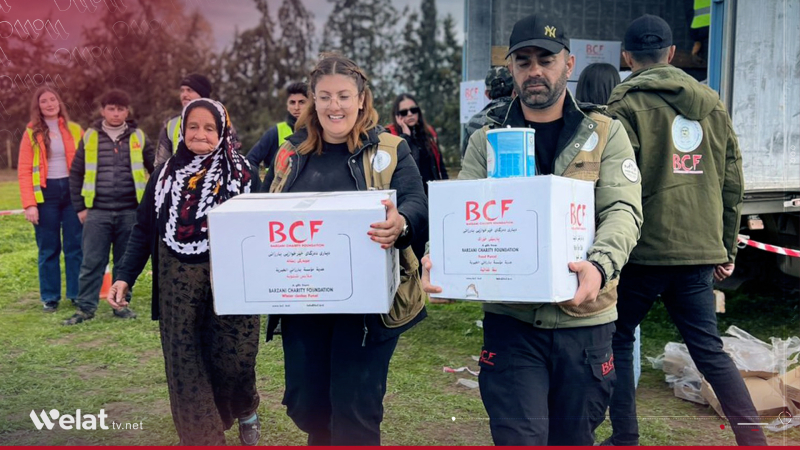 Xêrxwaziya Barzanî alîkarî li 945 malbatên gundên Qamişlo belav kirin