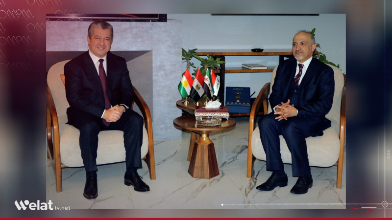 Mesrûr Barzanî û Ehmed El-Cerba li Misrê civiyan