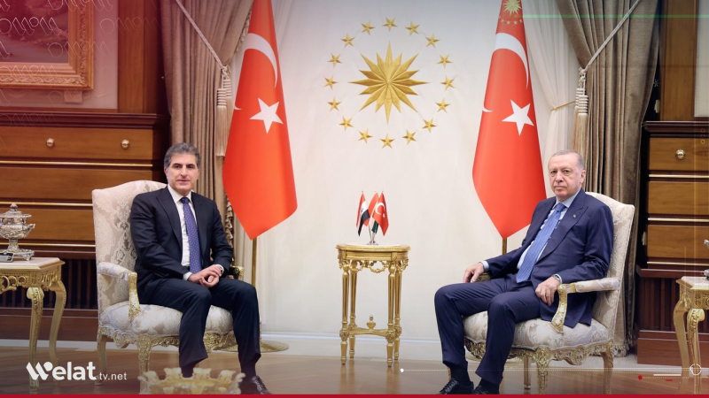 Nêçîrvan Barzanî û Erdogan rewşa Sûriyê û deverê gotûbêj kir