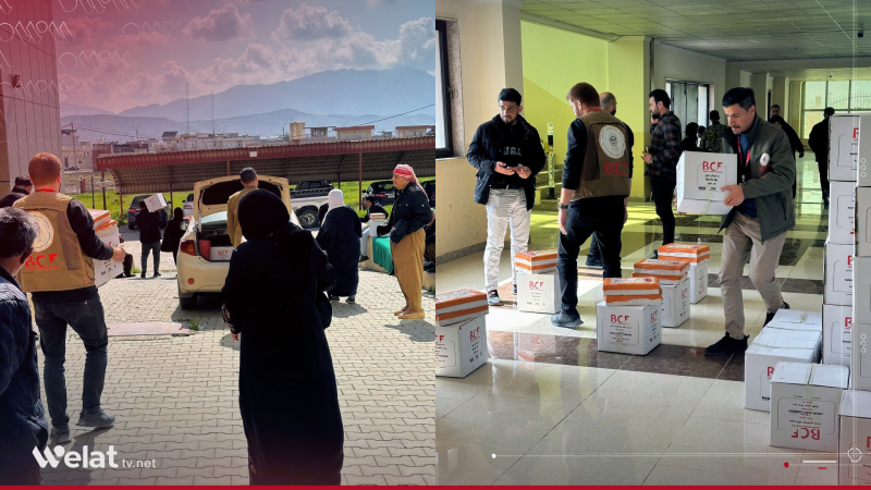 Berpirsekî BCF: Me alîkarî li 8 dibistan û 5 mizgeftan belav kirin