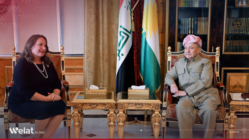 Serok Barzanî û Konsula Emerîka rewşa Sûriyê, Herêma Kurdistanê û deverê gotûbêj dikin 